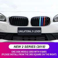 3pcs car front grille inserts trims strips 3 m colors sports buckle grill cover clip for bmw 2 series f45 f46 2018 2022 styling