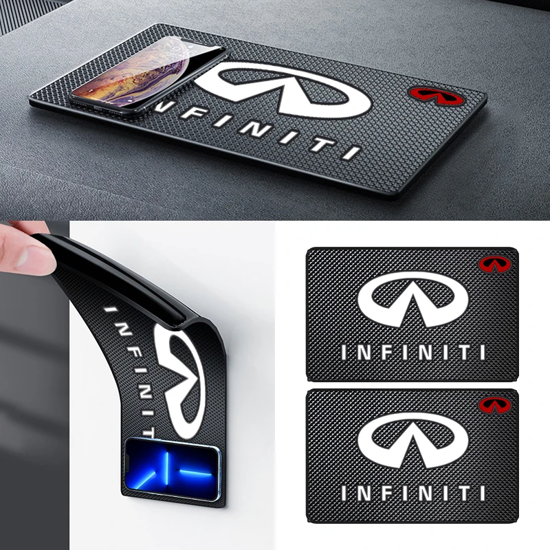 Автомобильный орнамент, ПВХ Противоскользящий коврик, липкий коврик, приборная панель для Infiniti Q50, Q70, QX70, FX35, Q30, G37, QX60, G35, Q60, QX50, QX80, QX30, JX35