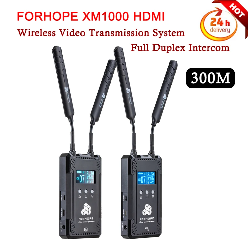 Беспроводная система передачи видео Forhope XM1000, Hdmi-совместимый приемник-передатчик изображений Hd, 300 м, потоковая трансляция в режиме реального времени