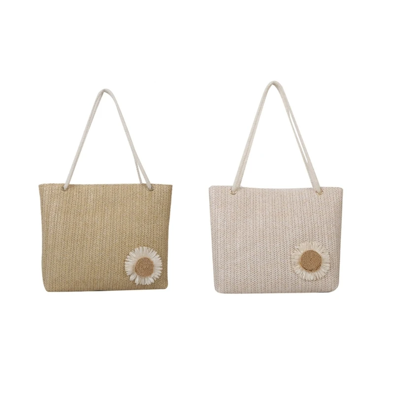 

Large Capacity Tote Bag for Women Fashion Straw Shoulder Bag Summer Beach-Bag 066F