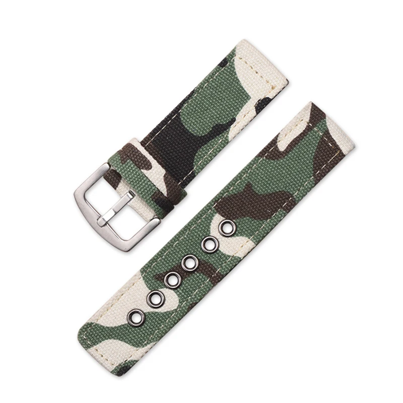 18 20 22 24mm Field sports canvas Nylon watch band For all flat watch interface Smartwatch Bracelet for Samsung Huawei watch