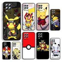 pokemon pikachu naruto for oppo realme gt master neo q3s q2 x50 x7 x3 x2 c21y c17 c11 c3 pro carnival black phone case