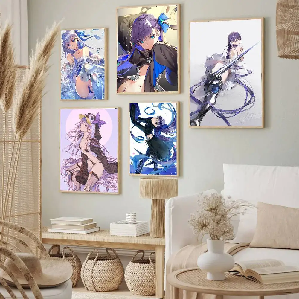 Фото Анимированная наклейка Meltryllis Fate Grand Order для стен, водонепроницаемая, для дома, гостиной, спальни, бара, эстетическое украшение №3