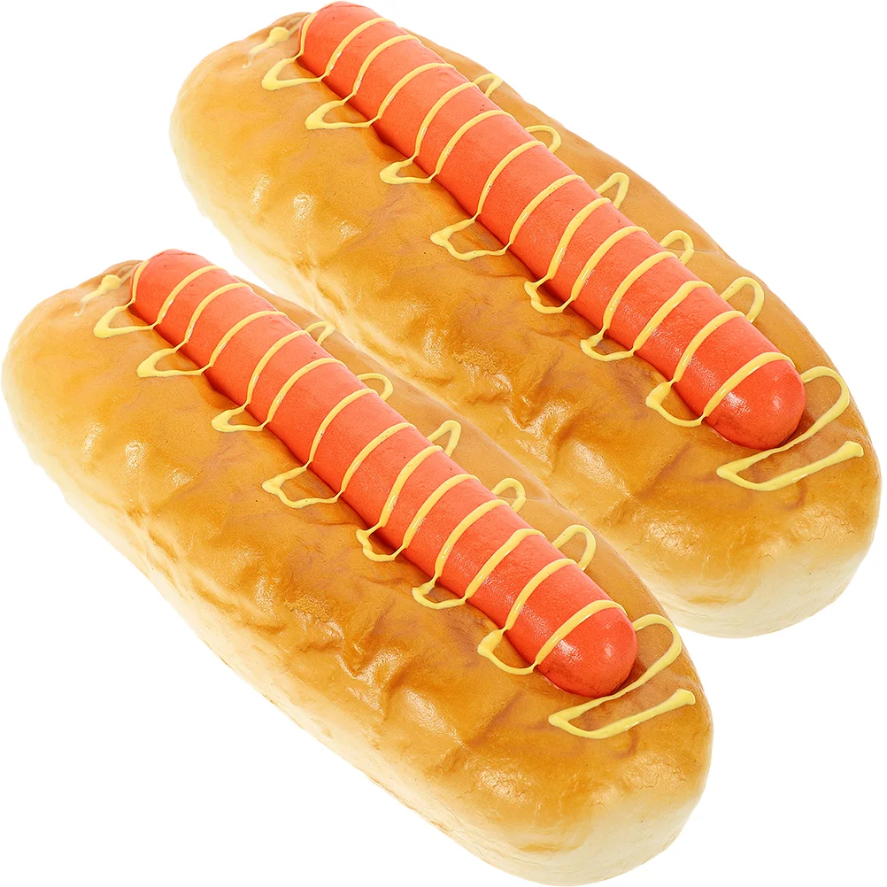 

2 Pcs Micro Toys Simulated Hamburger Model Fake Props Scene Layout Food Photo Child