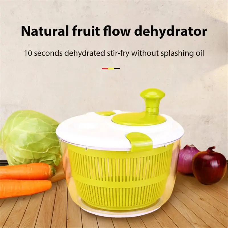

NEW 5L Large Capacity Salad Spinner,Vegetable Dryer/Drainer, Easy Spin Fruit Washing Drying Machine & Tools,Kitchen Drain Basket