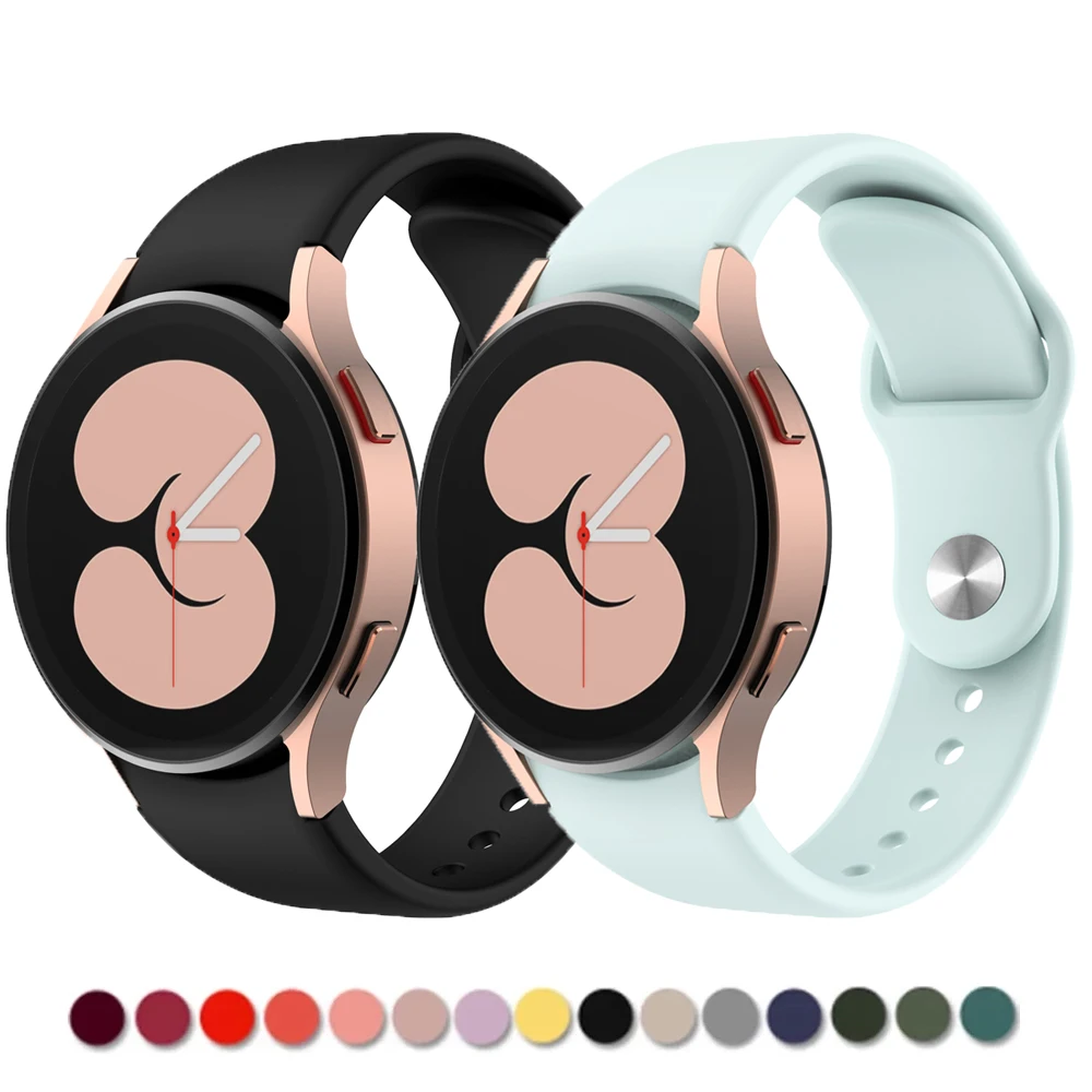 Ремешок силиконовый для смарт-часов Samsung Galaxy Watch 4 мм 40 спортивный браслет без