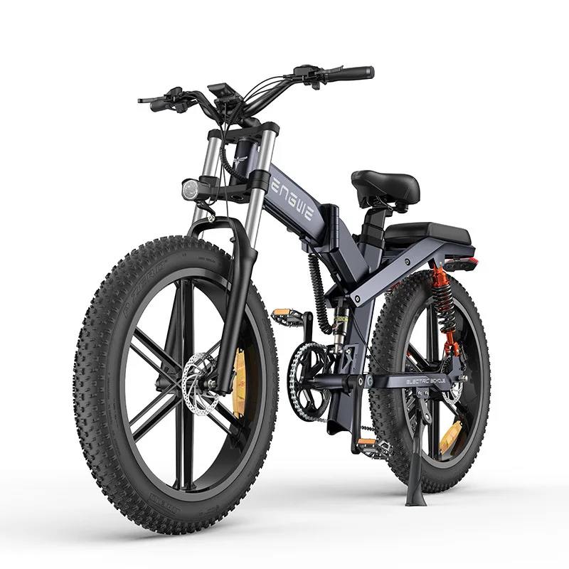 Electric Bicycle 26Inch 1000W 48V 19/28.6AH Folding Lithium Battery Bike Full Shock Absorber 26X4.0 Snow Tire E-bike X26