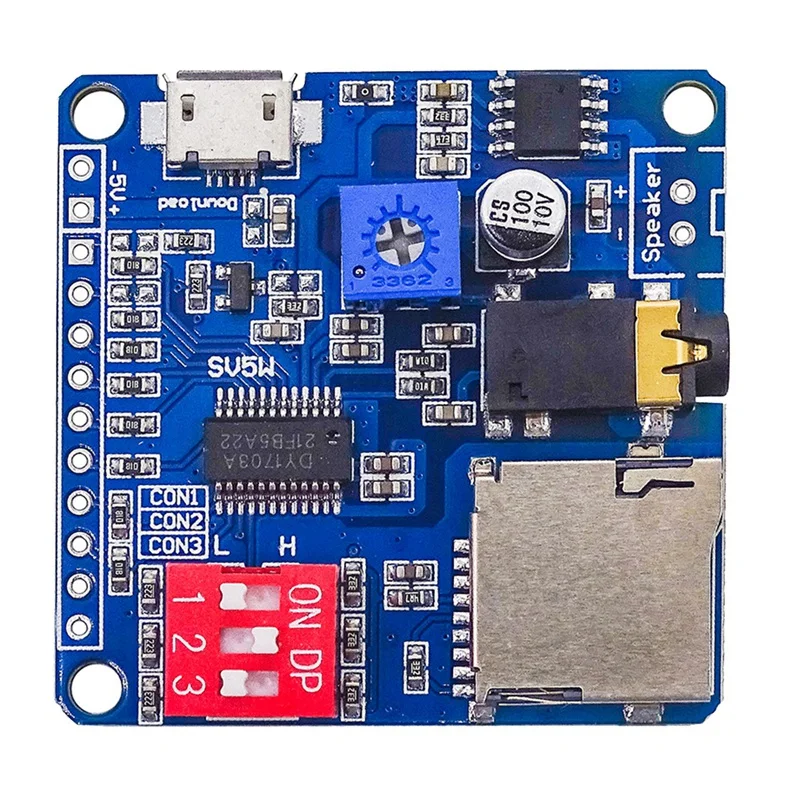 Voice Playing Module Board MP3 Music Player 5W Serial Control SD/TF Card DY-SV5W