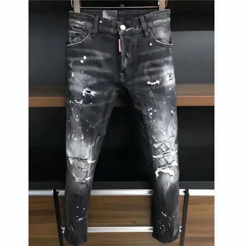 

Джинсы-карандаш Dsquared2 для мужчин и женщин, мотоциклетные брюки, повседневная одежда для вечевечерние, джинсовая одежда, A379 #