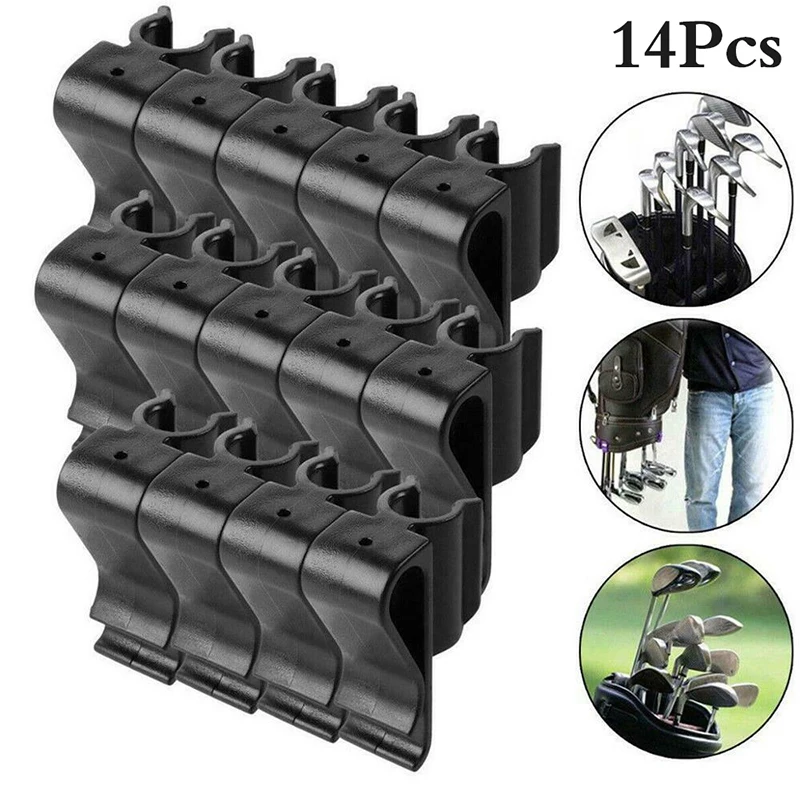 

14pcs Golf Putter Holder Golf Bag Clip Fixed Golf Clubs Buckle Ball Training Aids Outdoor Sports Game Accessories Swing Trainer