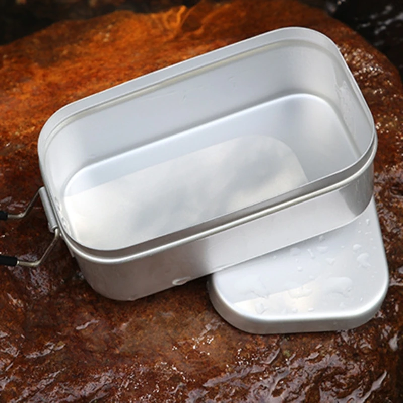 Алюминиевый ланчбокс коробка для бенто легкий контейнер еды кемпинга