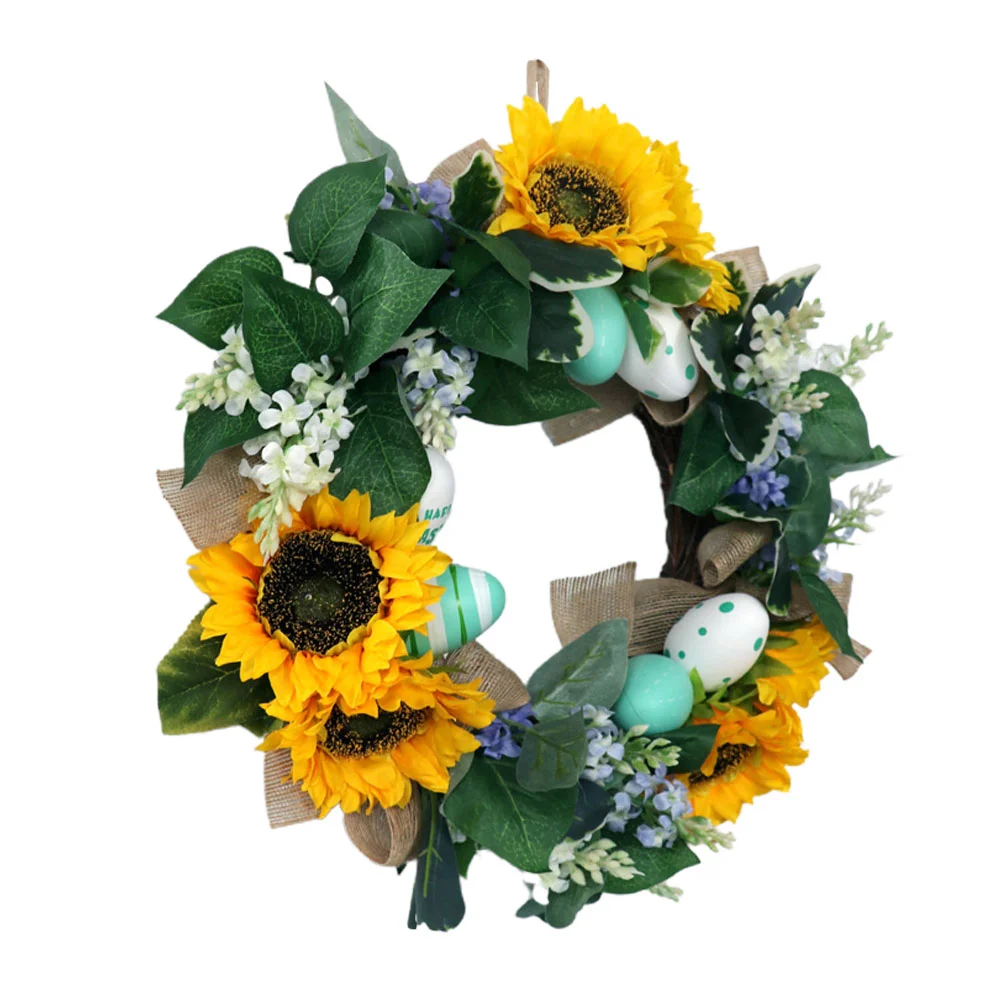

1Pc Floral Pendant Floral Wreath Easter Wreath Garland Artificial Lei for Home Party