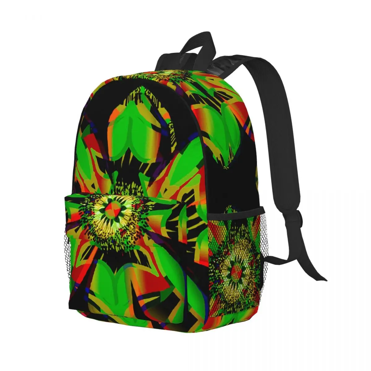 Рюкзак для книг подростков вместительный с цветочным принтом