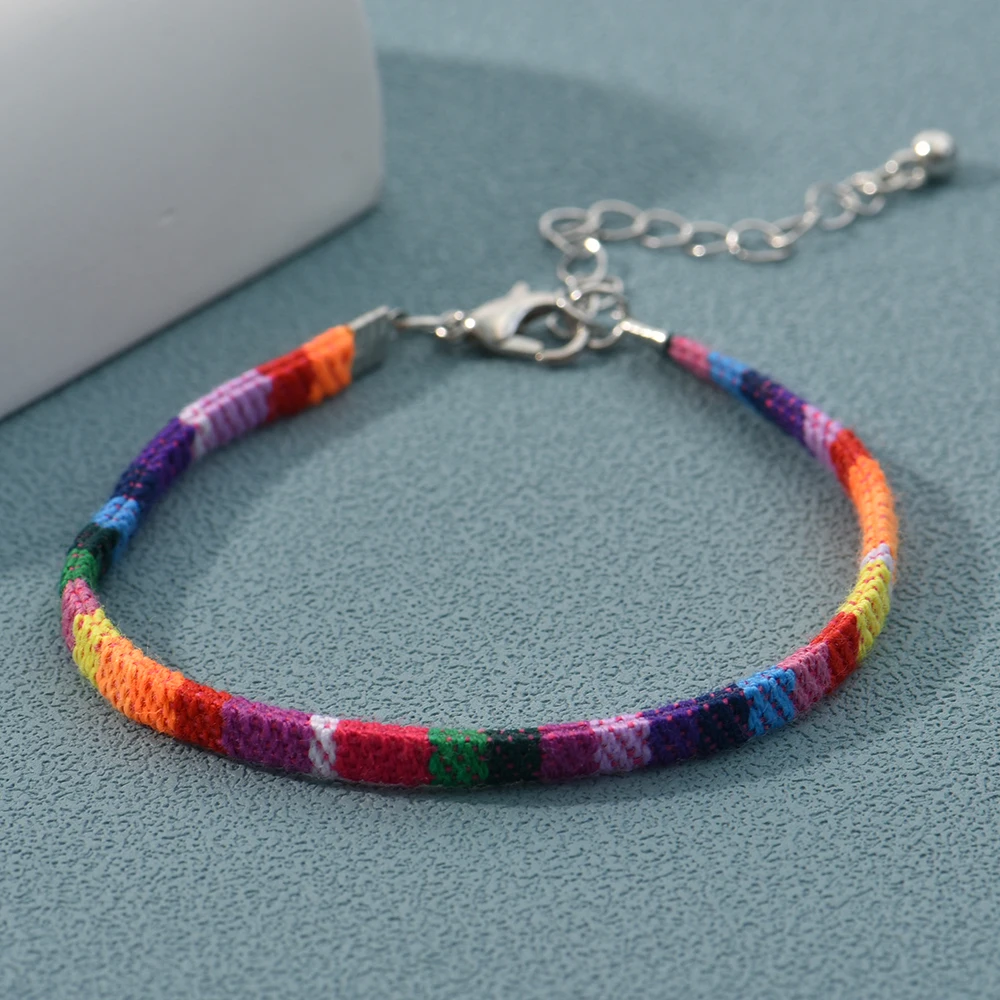 

Colorful Pure Hand Braided Bracelet For Women Delicate Small Ethnic Ladies Wrist Accessories Jewelry Wholesale Direct Sales