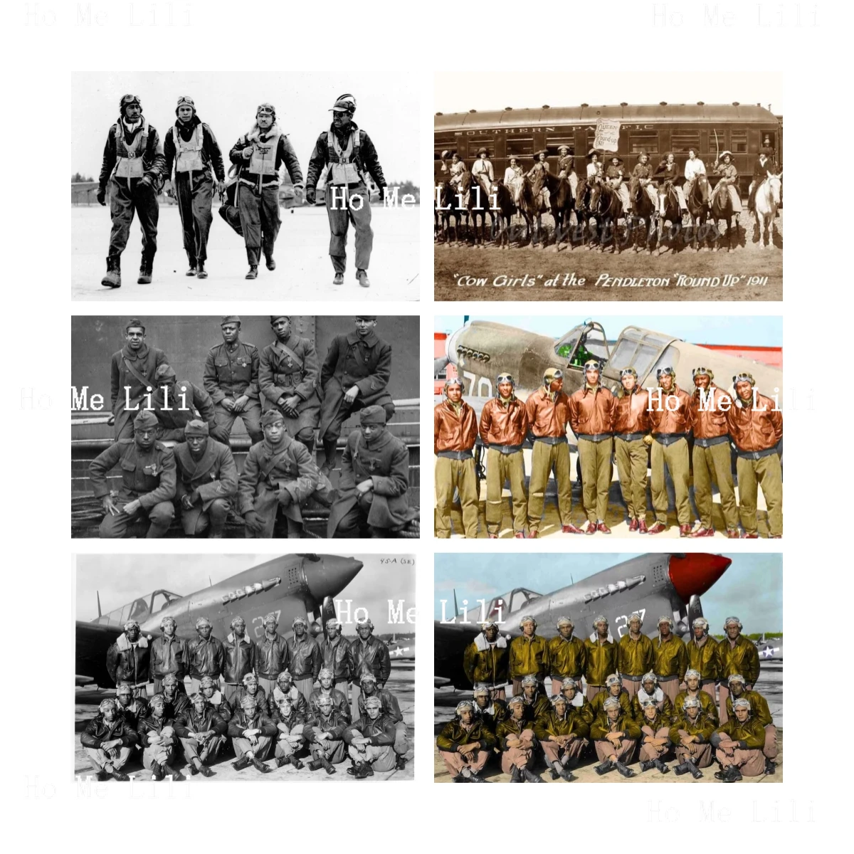 Историческая фотография искусство Нью-Йорк Черный солдат Tuskegee ВВС красный хвост