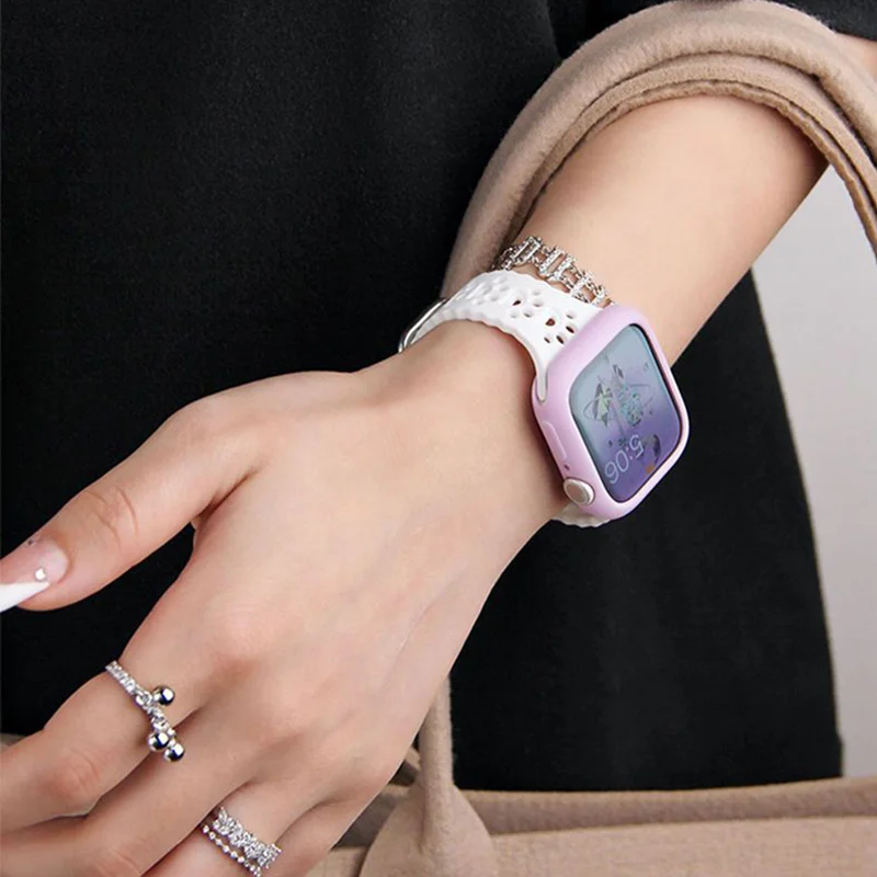 Cat Paw Design Strap For Apple Watch Band 49mm 45mm 44mm 41mm 40mm Slim Silicone Watchband Bracelet iWatch 3 4 5 6 7 8 SE Ultra