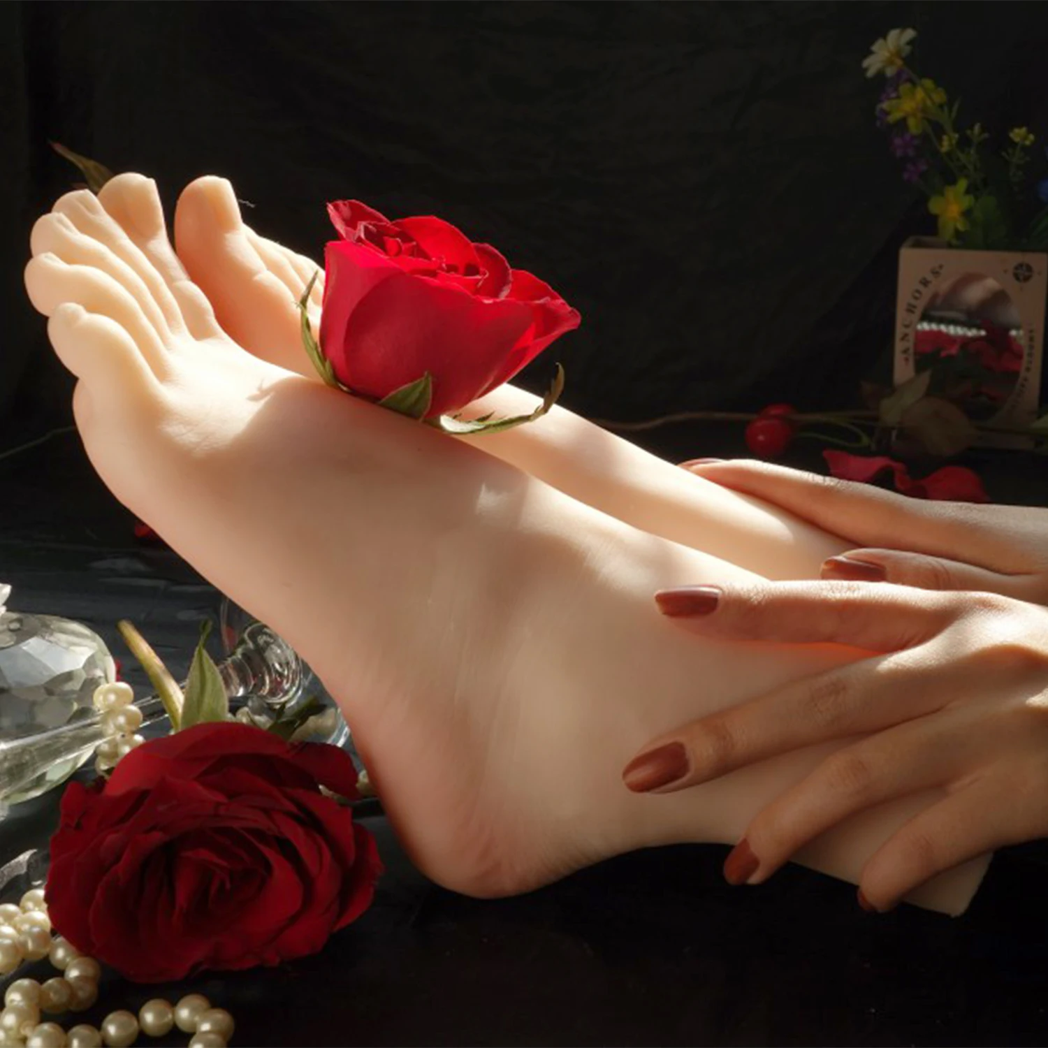 Женская силиконовая модель ног реквизит для стрельбы фетиш массаж обувь