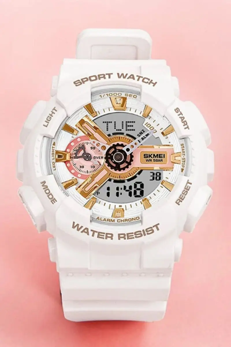 

Sk1688-f Analog digital stopwatch women wrist watch Trendy women wrist watch Suitable for Any Wear