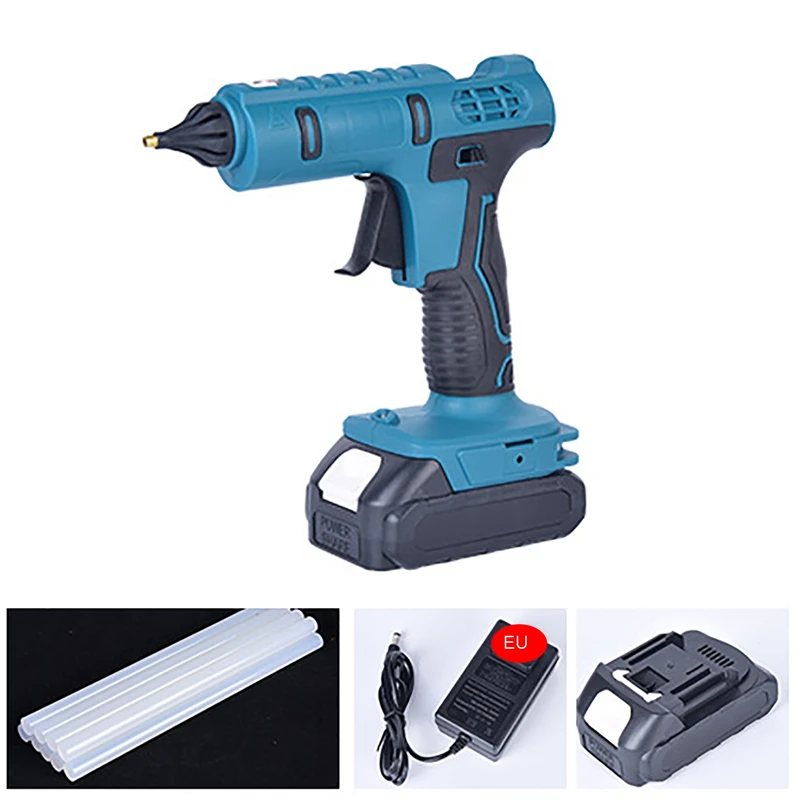 

Cordless Lithium Electric Hot Melt Glue Gun DIY Welding Hot Air Gun with Battery 10pcs 11mm Glue Sticks for DIY Making Crafts