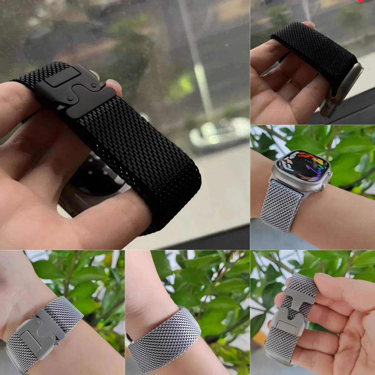 Ремешок для Apple Watch Band 10 46 мм 42 44 40 Миланский браслет Iwatch Series 9 7 8 45 41 4 5 6 SE Ultra 49 Correa