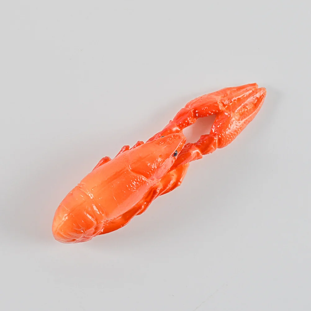 

4 Pcs Simulated Crayfish Ocean Toys Seafood Toys Sample Aquarium Decorations Lobster Figurine Pvc Ocean Sea Animal Figures Child