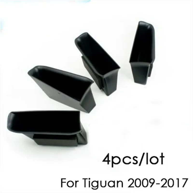

Для Volkswagen Tiguan MK1 2009-2017 4 шт./компл. аксессуары для стайлинга автомобиля коробка для хранения дверных ручек держатель телефона поддон