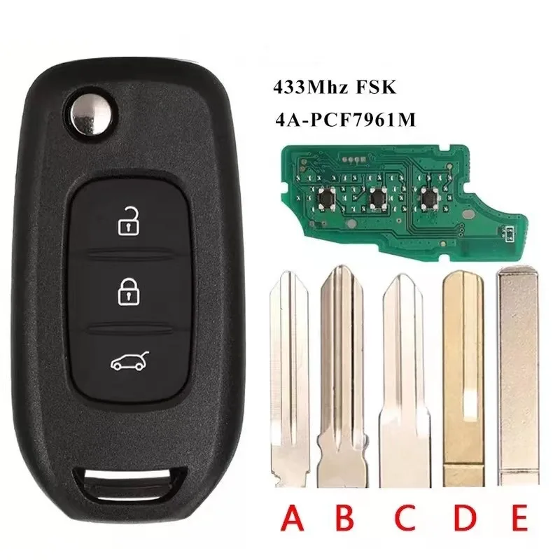 

Для оригинального 3-кнопочного смарт-ключа Renault PCF7961M.434MHZ