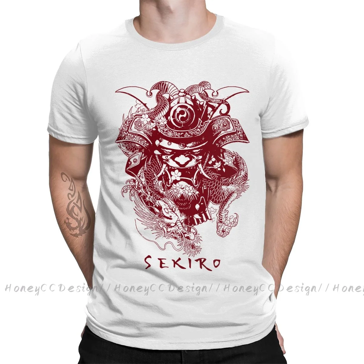 Men TShirt Sekiro Unisex Clothes Shirt Design Elden Ring O Neck Cotton T-Shirt Plus Size