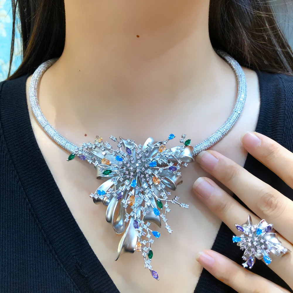 Missvikki оригинальные Роскошные дубайские фейерверки 4 шт. ожерелье браслет серьги