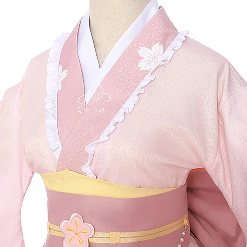 CosDaddy Hero Academy Uraraka Ochaco Косплей Костюм Взрослые Женщины Кимоно Костюмы Хэллоуин