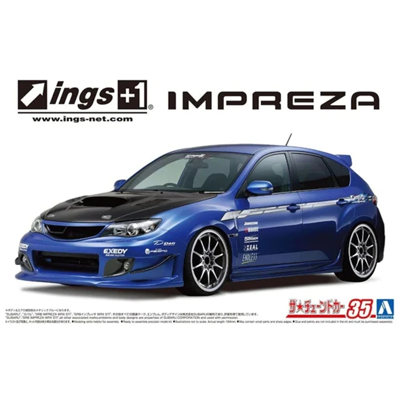 

1/24 Scale Car Assembly Model SUBARU ings GRB IMPRESA WRX STI '07