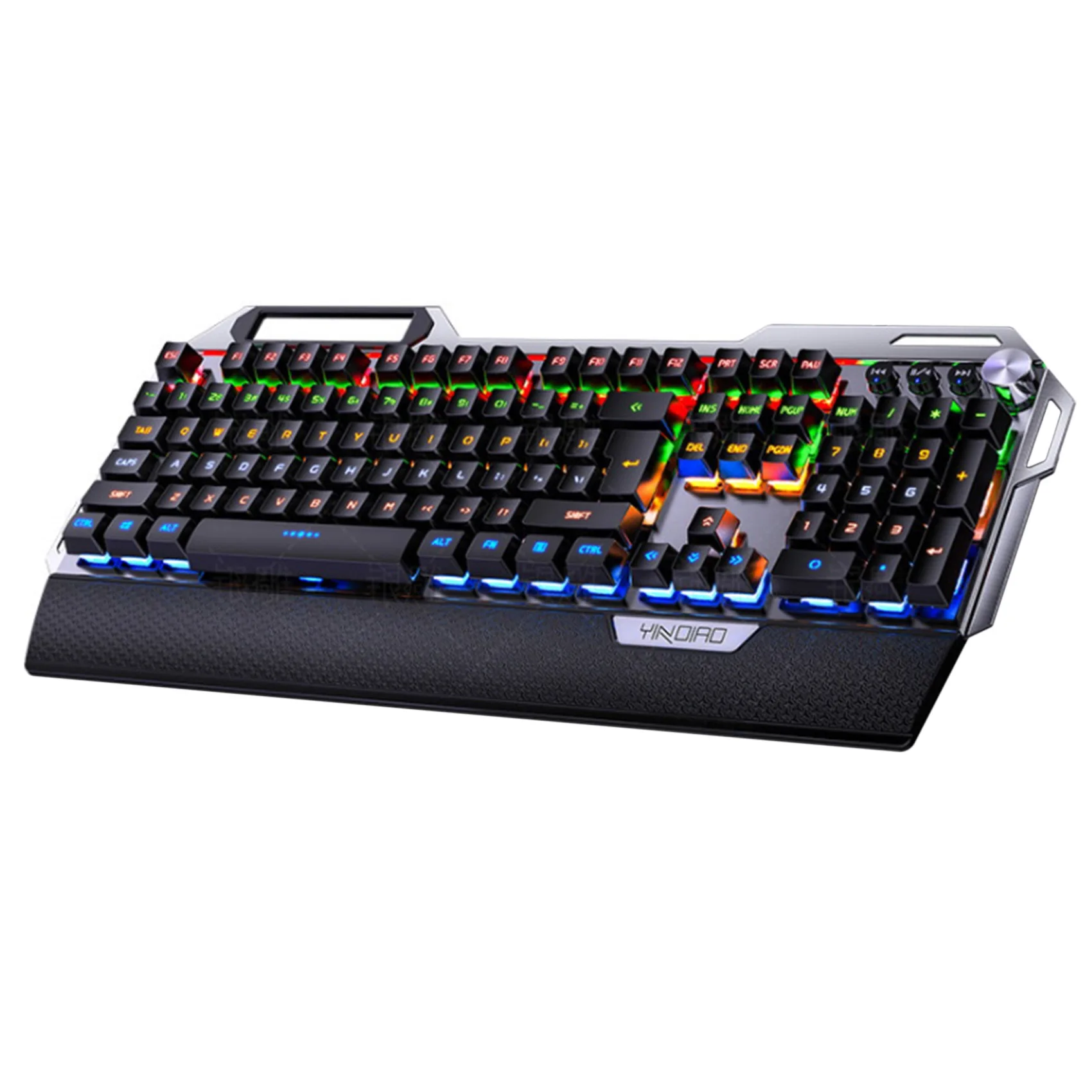 Механическая игровая клавиатура YINDIAO с регулируемой RGB семицветной ...