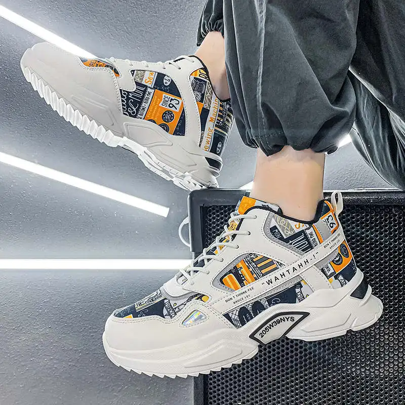 

Punk Men's Red Sneakers Rubber Bottom Man Sport Shoes Luxury Designer Male Running Shoes New Shoes Men's Sports Size 7.5 Tennis