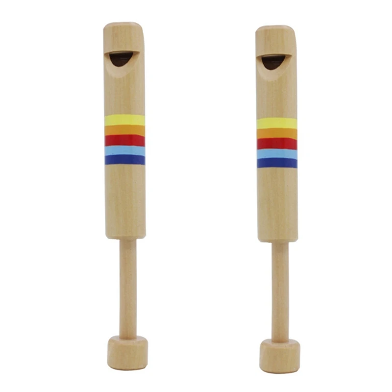 

2X Wooden Flute Instruments Pulling Diacritical Wooden Flute Early Musical Instrument For Adults, Children, Music Lovers