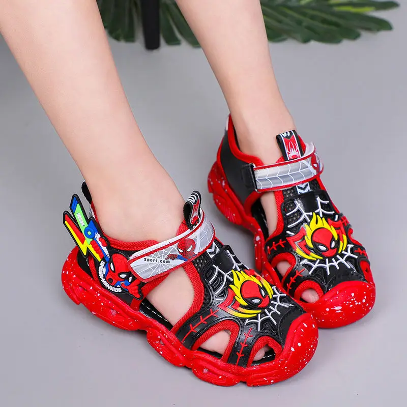 Сандалии мужские со светодиодной подсветкой повседневная нескользящая Мягкая