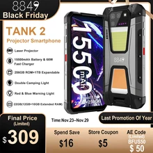In Stock 8849 Tank 2 Projector Rugged 22GB RAM 256GB ROM 108MP Camping Light 64MP Super Night Vision G99 15500mAh Support SD TF