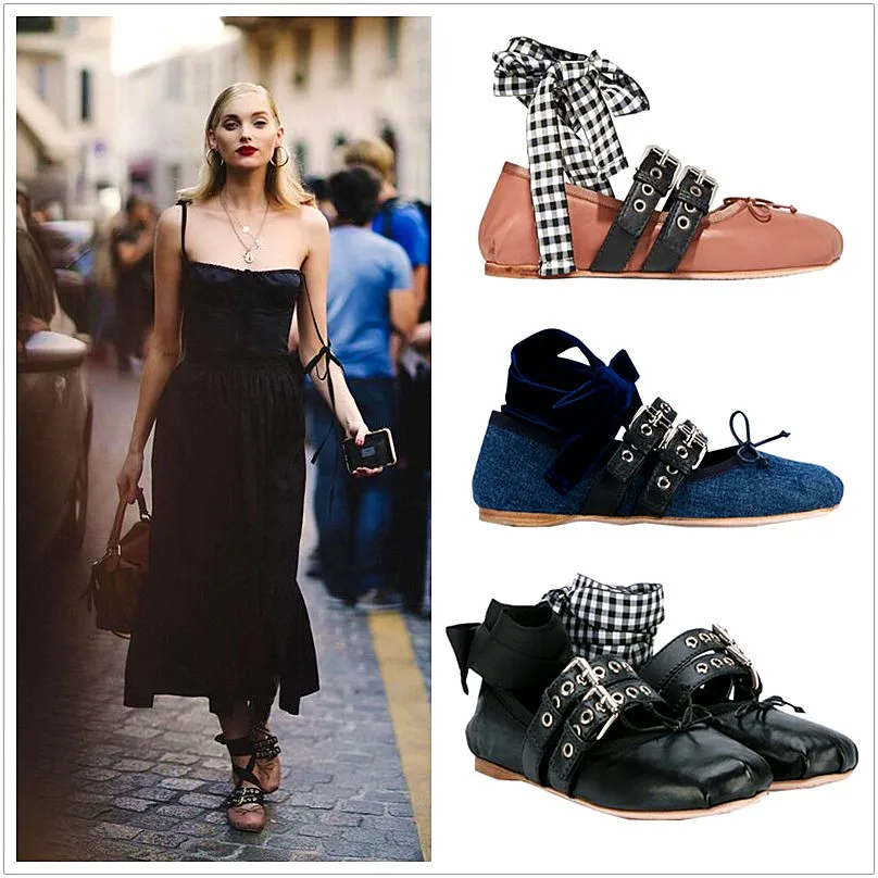 

Балетки женские во французском стиле, туфли на плоской подошве, с круглым носком, Ретро стиль, роскошные