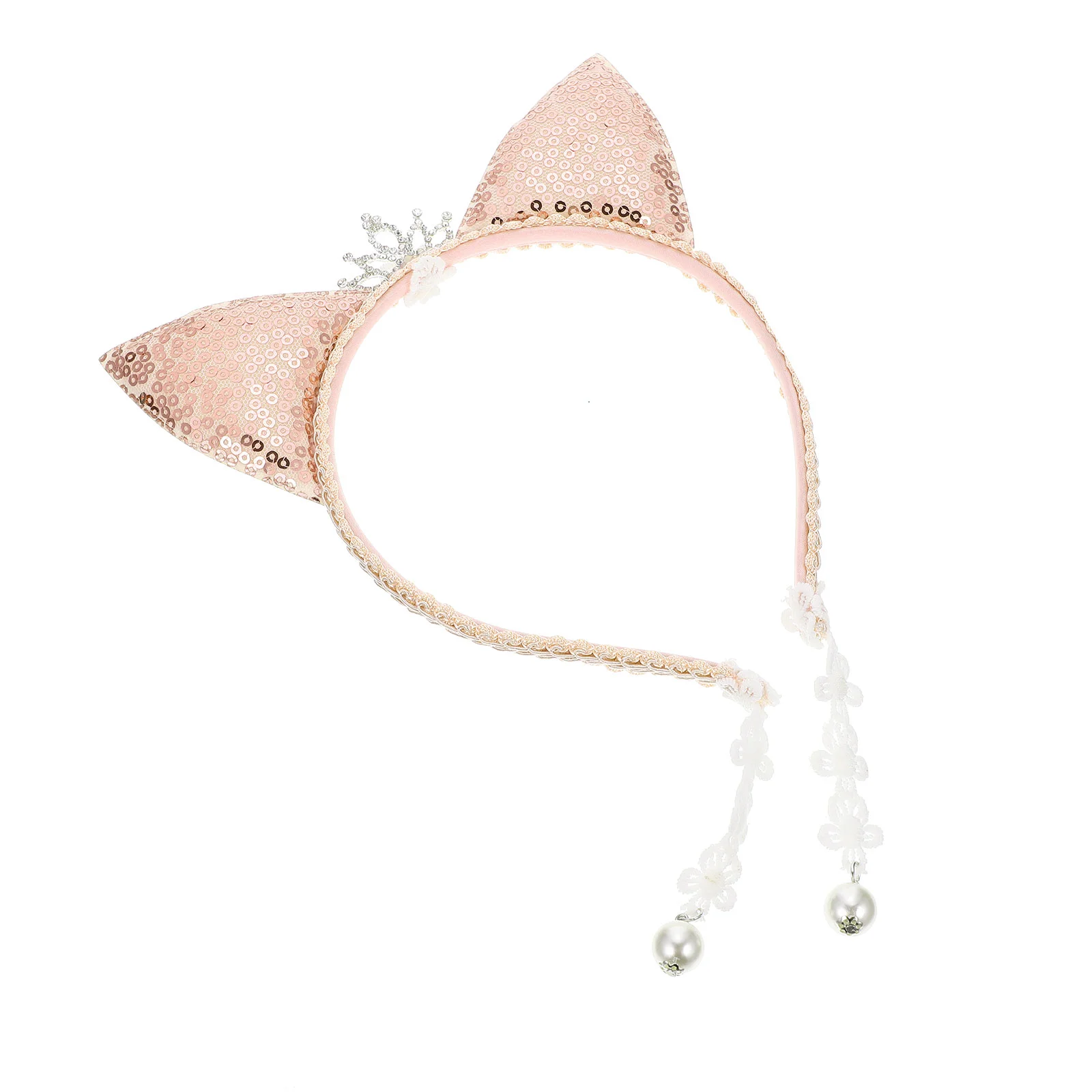 

Pendant Cat Ear Sequin Crown Baby Princess Costume Girls Ears Fabric Cosplay Head Accessory