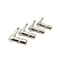 4pcs straight guitar cable connector 2 pole mono amplifier microphone plug 2pin 6 356 5 90 degrees audio microphone plug