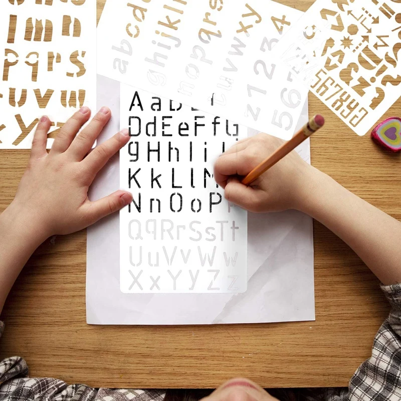 Акция! Трафареты для письма и цифр многоразовые фототрафареты фотошаблоны детей