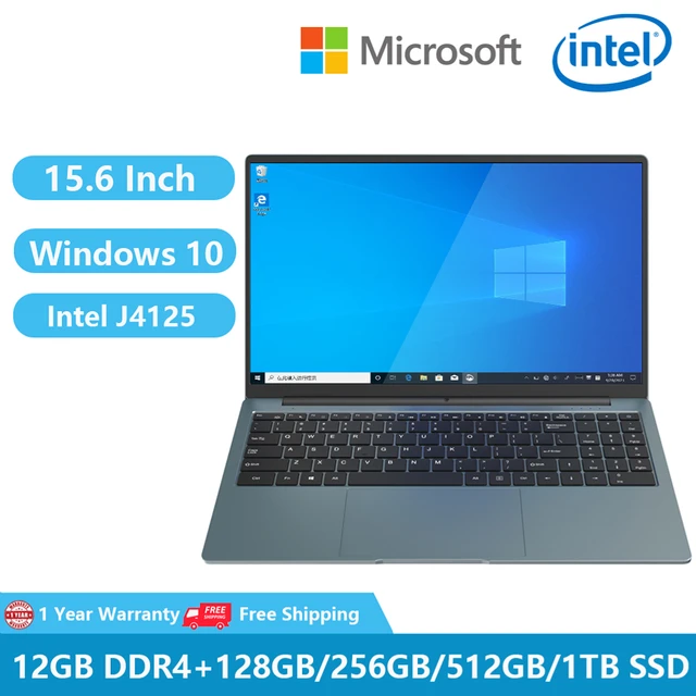 Ноутбук на Windows 10, офисный, для студентов, игровой ноутбук, нетбук, 2023 дюйма, Intel Celeron J4125, 12 Гб + 1 ТБ, Двойной Wi-Fi, HDMI, USB 15,6, 3,0 1