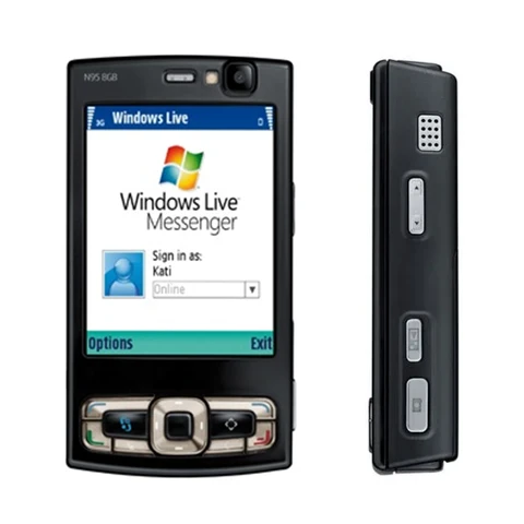 Оригинальный разблокированный мобильный телефон N95 8 ГБ 2G 3G 2,8 дюйма 5 МП Wi-Fi арабский русский иврит клавиатура смартфон, сделанный на 2007 г.
