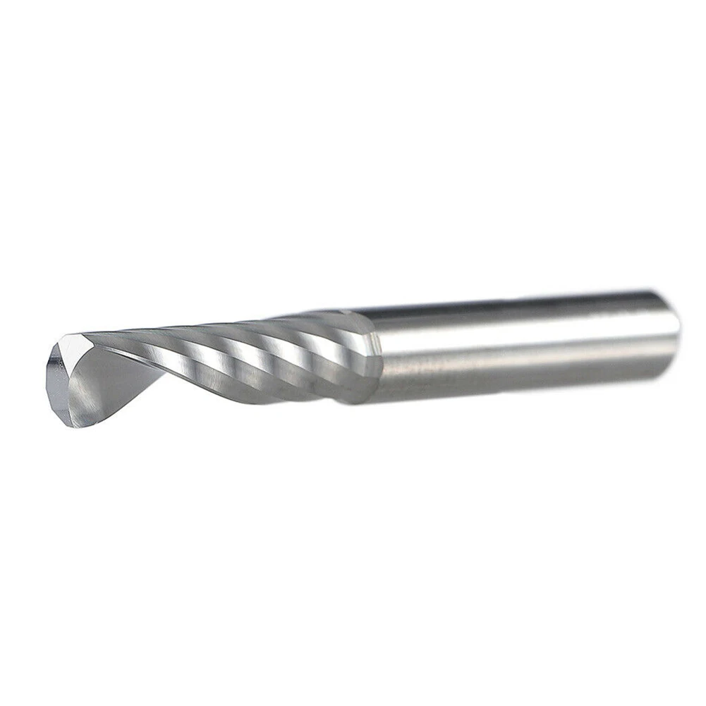 

2Pcs 6mm Single Flute Spiral End Mill Carbide Router Bits For Aluminium 6*22mm Power Tool Acrylic, PVC, Wood Drilling End Mills