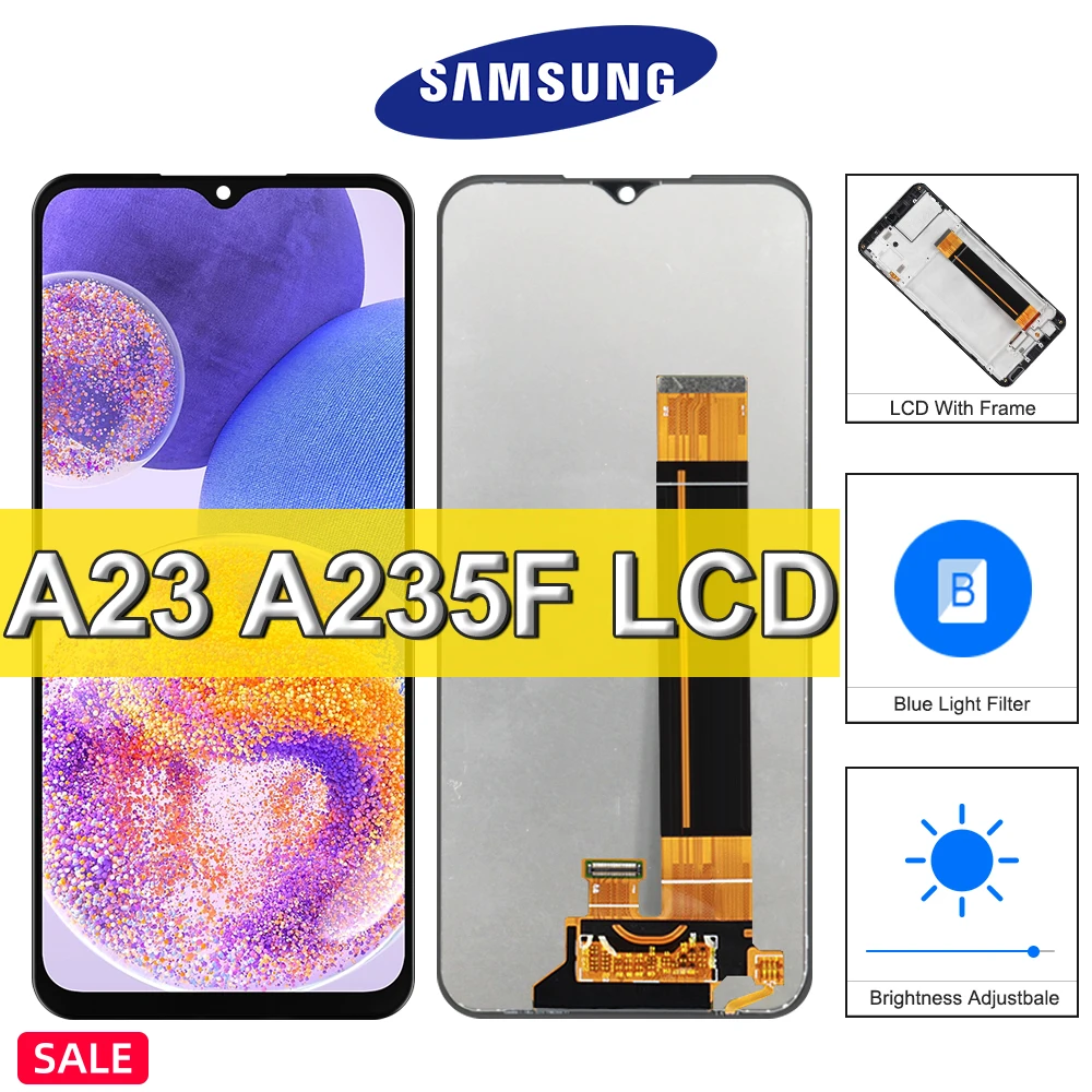 

ЖК-дисплей 6,6 "для Samsung Galaxy A23, экран для Samsung A235, A235F, ЖК-дисплей A235M, сенсорная панель, дигитайзер в сборе, оригинал