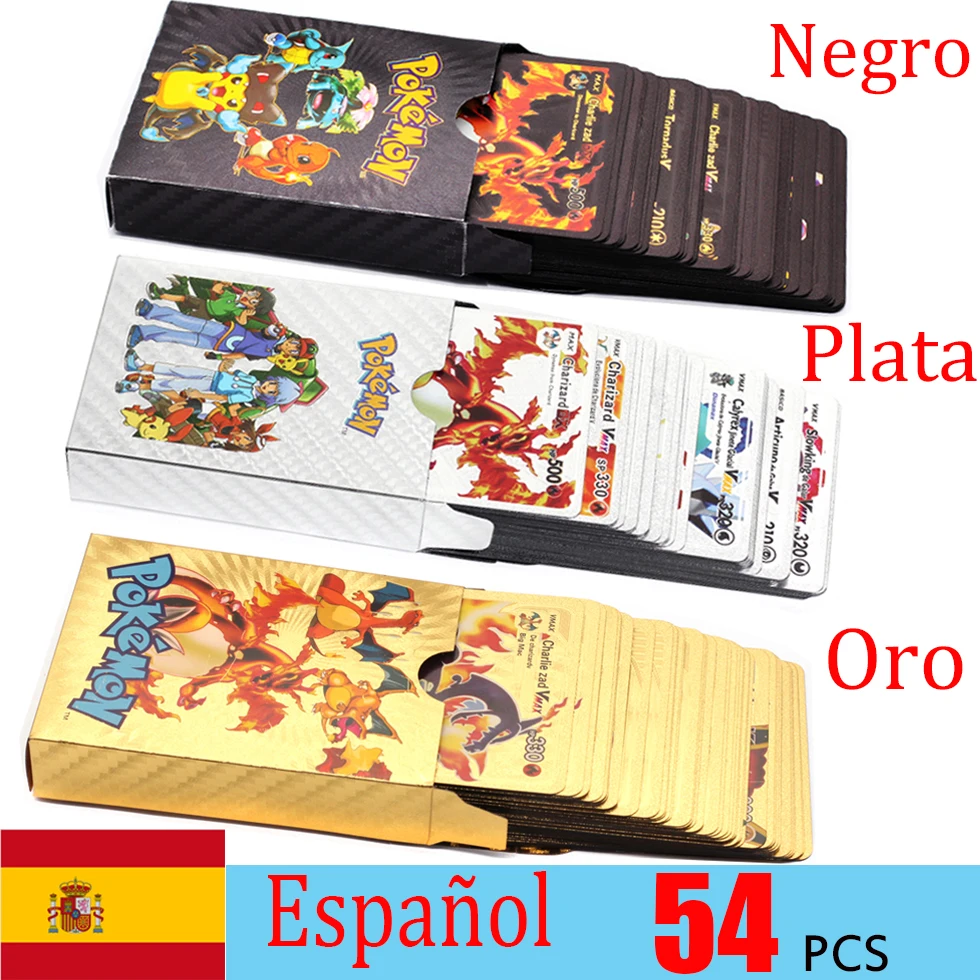 

27-54 шт./кор. карты Pokemon Spanish FUSION GX VMAX MEGA Game Battle Carte, игровые карточки, Детские Покемоны, игрушки для детей