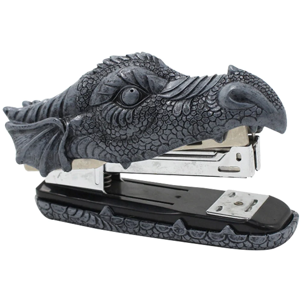 

Stapler Office Paper Brad Desktop Metal Fasteners Decorative Desk Supplies Stationery Student Dragon Handheld Animal Crocodile