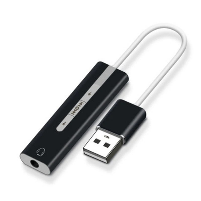 

Внешняя звуковая карта USB 3,5 до мм, аудиомикрофон, адаптер для наушников для ПК, ноутбука, звуковая карта