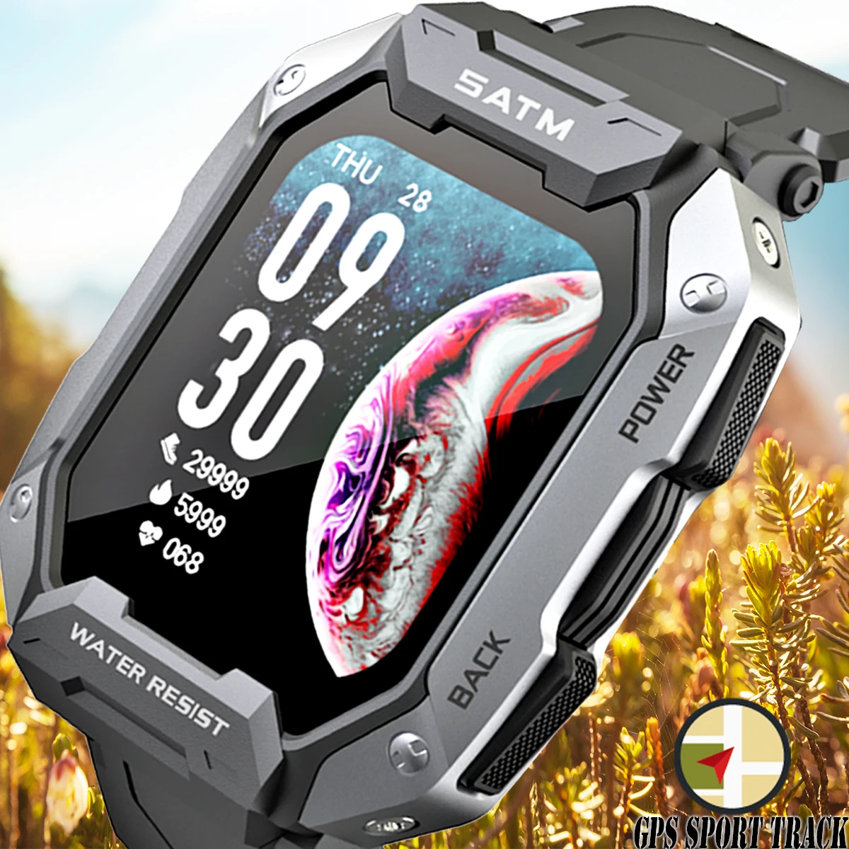 

2022 New Smart Watch Men IP68 5ATM Waterproof Outdoor Sports Fitness Tracker Health Monitor Smartwatch Man for Android IOS +Box