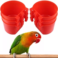 2022jmt 6pcs chicken coop hanging cage cups birds feeders seed bowl water drinker