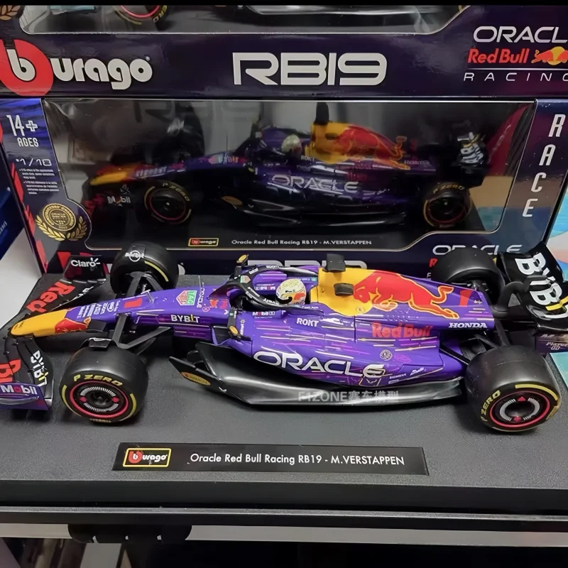 Оригинальный 1:18 Bburago Red Bull RB19 Las Vegas Майами миниатюрные литые под давлением модели